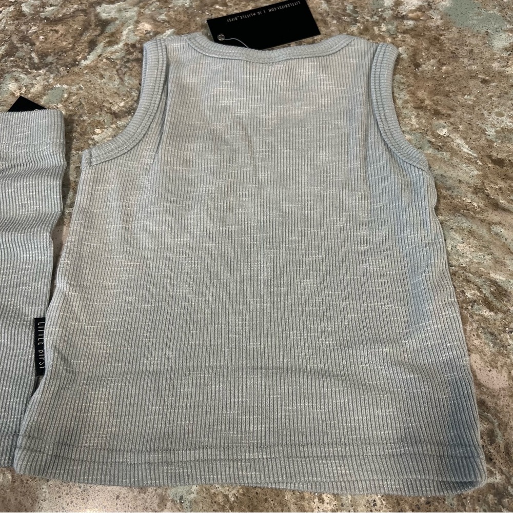 Little Bipsy Ribbed Tank & Biker Short Set 6-12M NWT - Picture 5 of 10